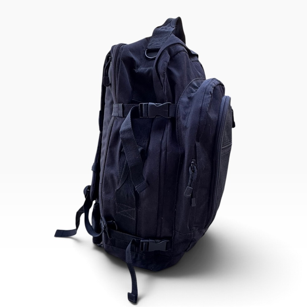 Sandpiper of California Bug Out Bag Black Tactical Expandable Backpack Canvas - Picture 2 of 10